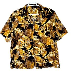 Panama Jack Men's Hawaiian Shirt Parrot Beer Tropical XXL M1214